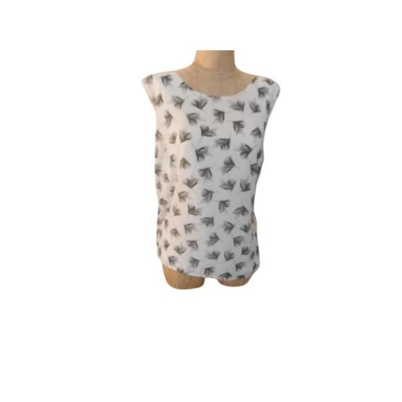 Ann Taylor Size L Large Print Sleeveless Blouse Top NWT $39 - Picture 1 of 3